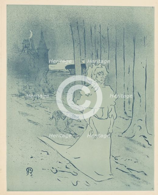 The Manor Lady or the Omen (La chatelaine ou le tocsin), 1895. Creator: Henri de Toulouse-Lautrec.
