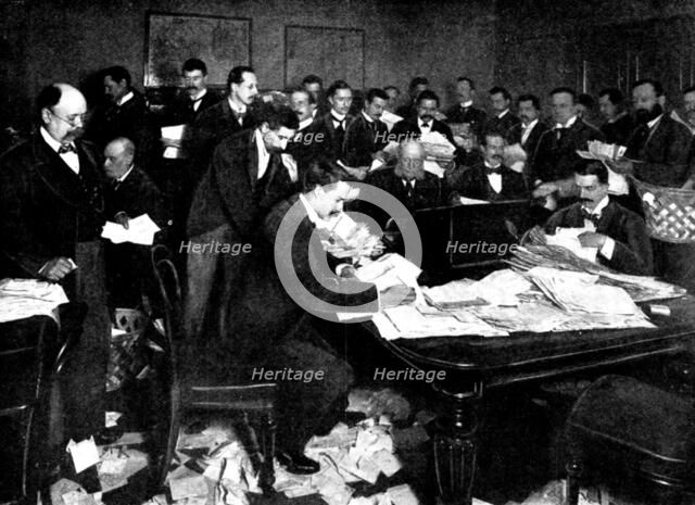 The Manager's Office, National Bank of Scotland, 1898. Creator: Reinhold Thiele.