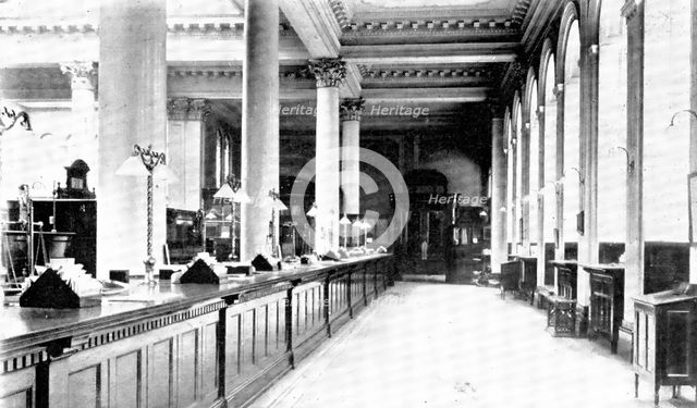 The Manchester and Liverpool District Bank: the front counter, 1909. Creator: Unknown.