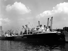 The Manchester Renown in dock on the Manchester Ship Canal, 1964. Creator: Michael Walters