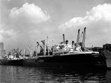 The Manchester Renown in dock on the Manchester Ship Canal, 1964. Creator: Michael Walters