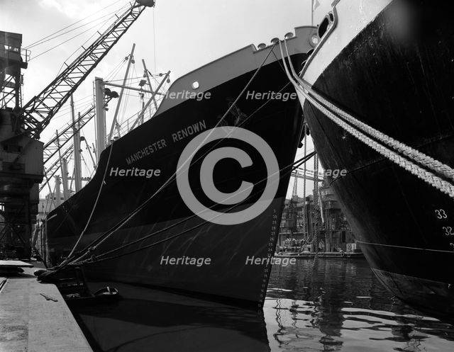 The 'Manchester Renown' in dock on the Manchester Ship Canal, 1964.  Creator: Michael Walters.