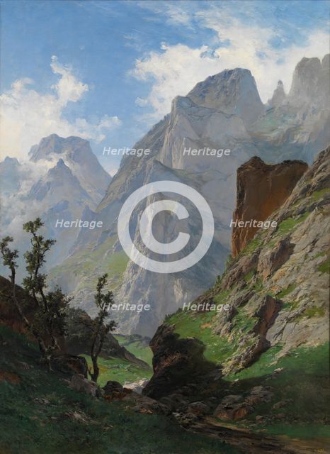 The Mancorbo Canal in the Picos de Europa, 1876. Creator: Carlos de Haes.