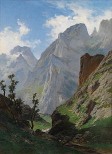The Mancorbo Canal in the Picos de Europa, 1876. Creator: Carlos de Haes