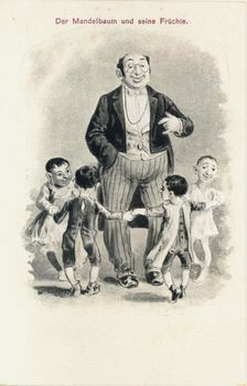 The Mandelbaum and his fruits Anti-Semitic Postcard, after 1900