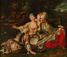The Mangala Game, First half of the 18th cent.. Artist: Mock, Jan (Johann) Samuel (c. 1687-1737)