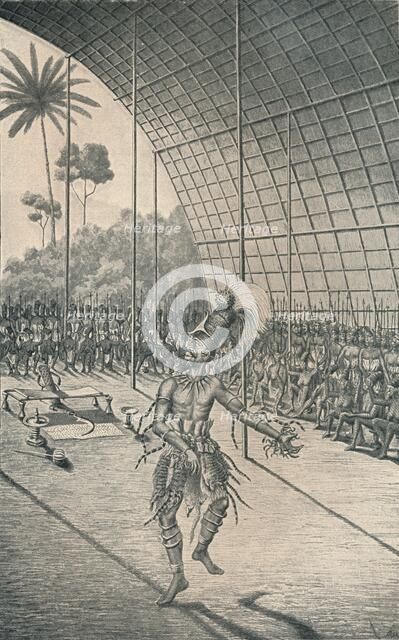 'The Mangbattu King Munsa Dances Before His Wives and Warriors', c1870, (1903). Artist: Unknown.