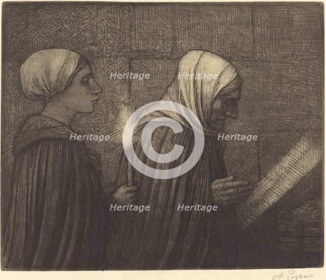 The Manger (La creche). Creator: Alphonse Legros.