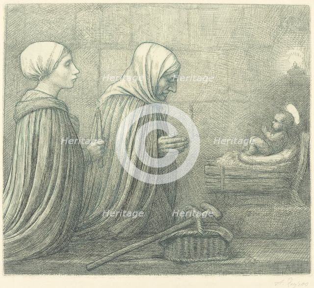 The Manger (La creche). Creator: Alphonse Legros.
