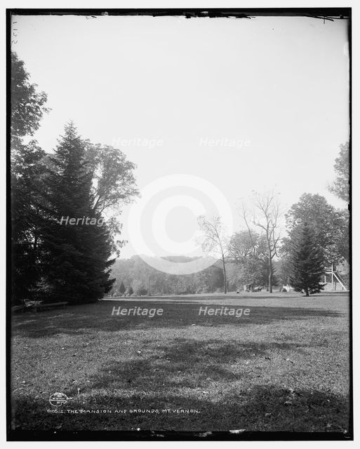 The Mansion and grounds, Mt. Vernon, c1901. Creator: Unknown.