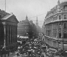 The Mansion House and Cheapside, City of London, c1890 (1911). Artist: Photochrom Co Ltd of London