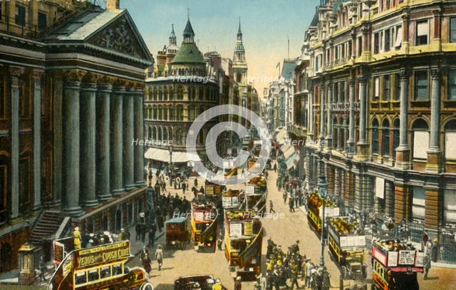 'The Mansion House and Cheapside, London', . Creator: Unknown.