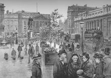 The Mansion House and the Bank of England 1891. Creator: William Luker