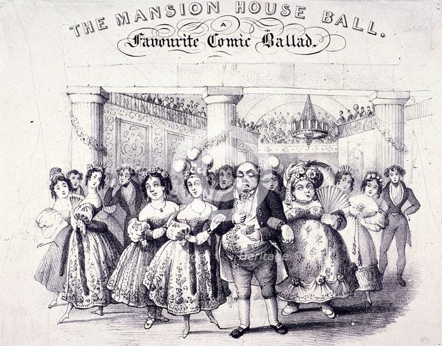 'The Mansion House Ball, a Favourite Comic Ballad', 1825. Artist: Anon