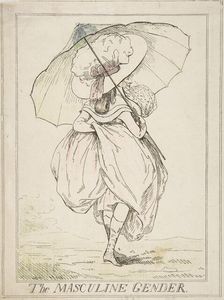 The Masculine Gender, February 2, 1787. Creator: Attributed to Henry Kingsbury (British, active ca. 1775-98)