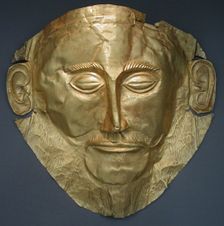 The Mask of Agamemnon, 16th-15th cen. BC. Artist: Gold of Troy, Priam’s Treasure