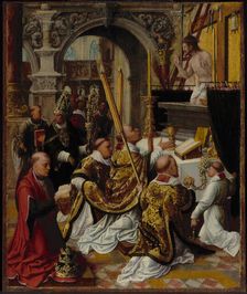 The Mass of Saint Gregory the Great, about 1510-1550. Creator: Adriaen Isenbrandt