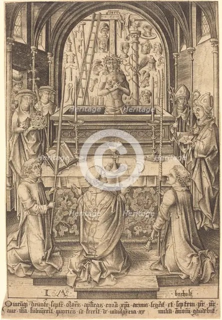 The Mass of Saint Gregory, c. 1480/1485. Creator: Israhel van Meckenem.