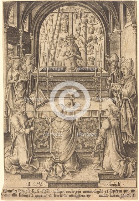 The Mass of Saint Gregory, c. 1480/1485. Creator: Israhel van Meckenem.