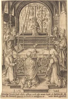 The Mass of Saint Gregory, c. 1480/1485. Creator: Israhel van Meckenem