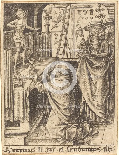 The Mass of Saint Gregory, c. 1480/1490. Creator: Israhel van Meckenem.