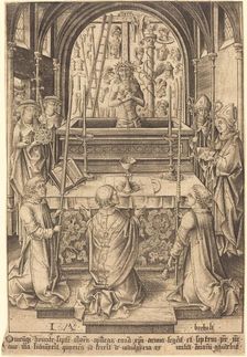 The Mass of Saint Gregory, c. 1480/1485. Creator: Israhel van Meckenem