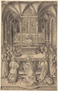 The Mass of Saint Gregory, c. 1490/1500. Creator: Israhel van Meckenem