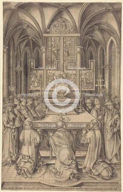 The Mass of Saint Gregory, c. 1490/1500. Creator: Israhel van Meckenem.