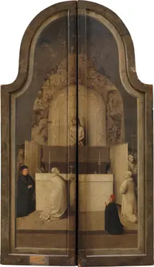 The Mass of Saint Gregory, c1494. Creator: Hieronymus Bosch