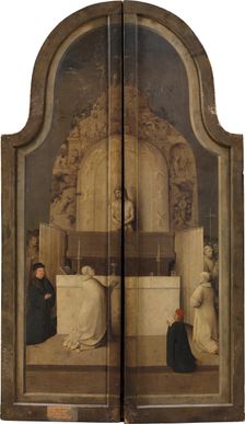 The Mass of Saint Gregory, c1494. Creator: Hieronymus Bosch