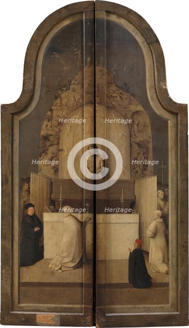 The Mass of Saint Gregory, c1494. Creator: Hieronymus Bosch.
