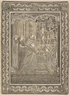 The Mass of Saint Gregory, late 15th century. Creator: The Master of the Mountainlike Clouds and The Master of the Church Fathers Border