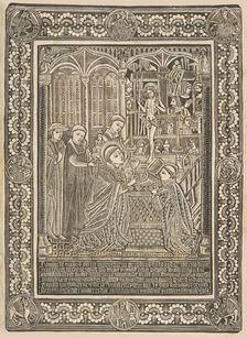 The Mass of Saint Gregory, late 15th century. Creator: The Master of the Mountainlike Clouds and The Master of the Church Fathers Border