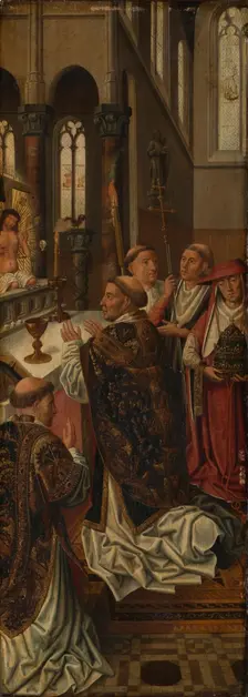 The Mass of St Gregory, c1505. Creator: Master of the Morrison Triptych