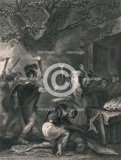 'The Massacre of the Druids', (mid 19th century).  Creator: J Rogers.