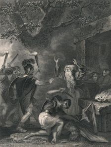 The Massacre of the Druids (mid 19th century). Creator: J Rogers