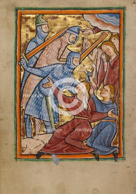 The Massacre of the Innocents; Illustrated Vita Christi, with devotional..., about 1190-1200. Creator: Unknown.
