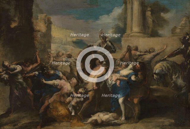 The Massacre of the Innocents, probably between 1650 and 1659. Creator: Valerio Castello.