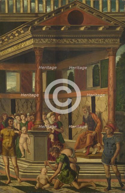 The Massacre of the Innocents with Herod, ca 1510-1520. Artist: Mocetto, Girolamo (c. 1458-1531)