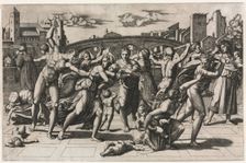 The Massacre of the Innocents (Without the Fir Tree), c. 1513-1515. Creator: Marcantonio Raimondi (Italian, 1470/82-1527/34)