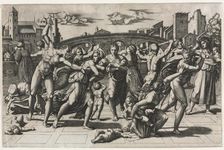 The Massacre of the Innocents (Without the Fir Tree), c. 1513-1515. Creator: Marcantonio Raimondi (Italian, 1470/82-1527/34)