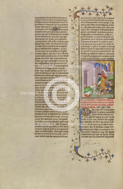 The Massacre of the Sons of Lysimachus; Des cas des nobles hommes et femmes, about 1413-1415. Creators: Boucicaut Master, Workshop of the Boucicaut Master.