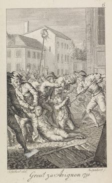 The massacres of La Glacière on 16-17 October 1791, 1793-1799. Creator: Riepenhausen, Ernst Ludwig (1762-1840)