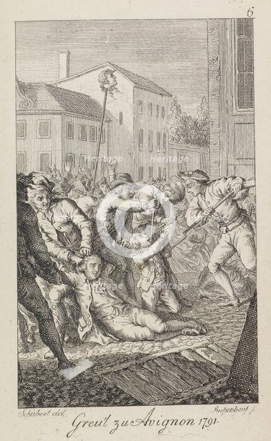 The massacres of La Glacière on 16-17 October 1791, 1793-1799. Creator: Riepenhausen, Ernst Ludwig (1762-1840).