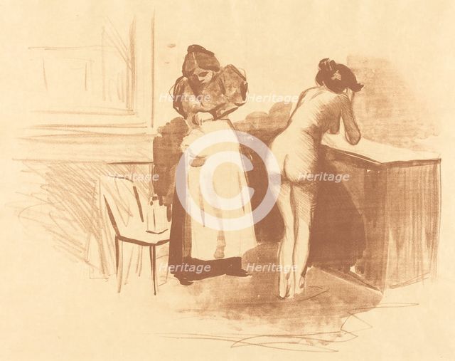 The Massage with Coarse Hair Glove, 1895. Creator: Jean Louis Forain.