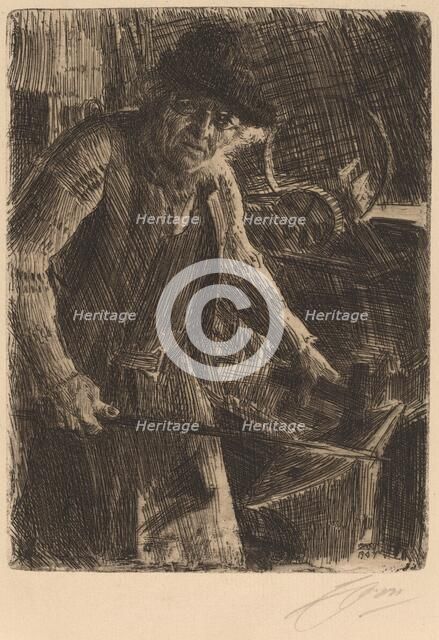 The Master-Smith, 1907. Creator: Anders Leonard Zorn.