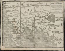 The map of New England (From: William Hubbard's The Present State of New-England), 1677. Artist: Foster, John (17th century)