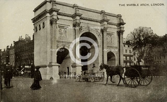 'The Marble Arch, London', late 19th-early 20th century.  Creator: Unknown.