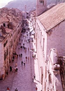 The marble-paved pedestrian street, Dubrovnik, Yugoslavia, c1955. Creator: Arthur Charles Kirby Ware