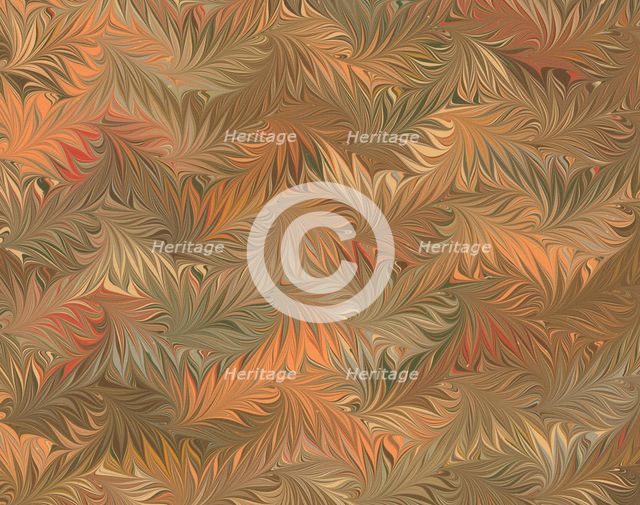 The marbled paper, c. 1900.